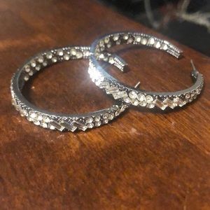 Gemstone sparkly hoops!